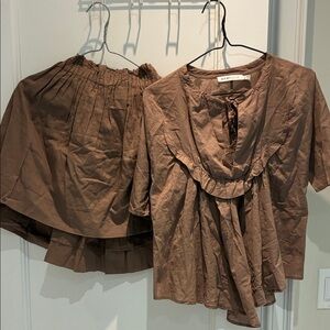 See By Chloe Brown Cotton Skirt Set🐝